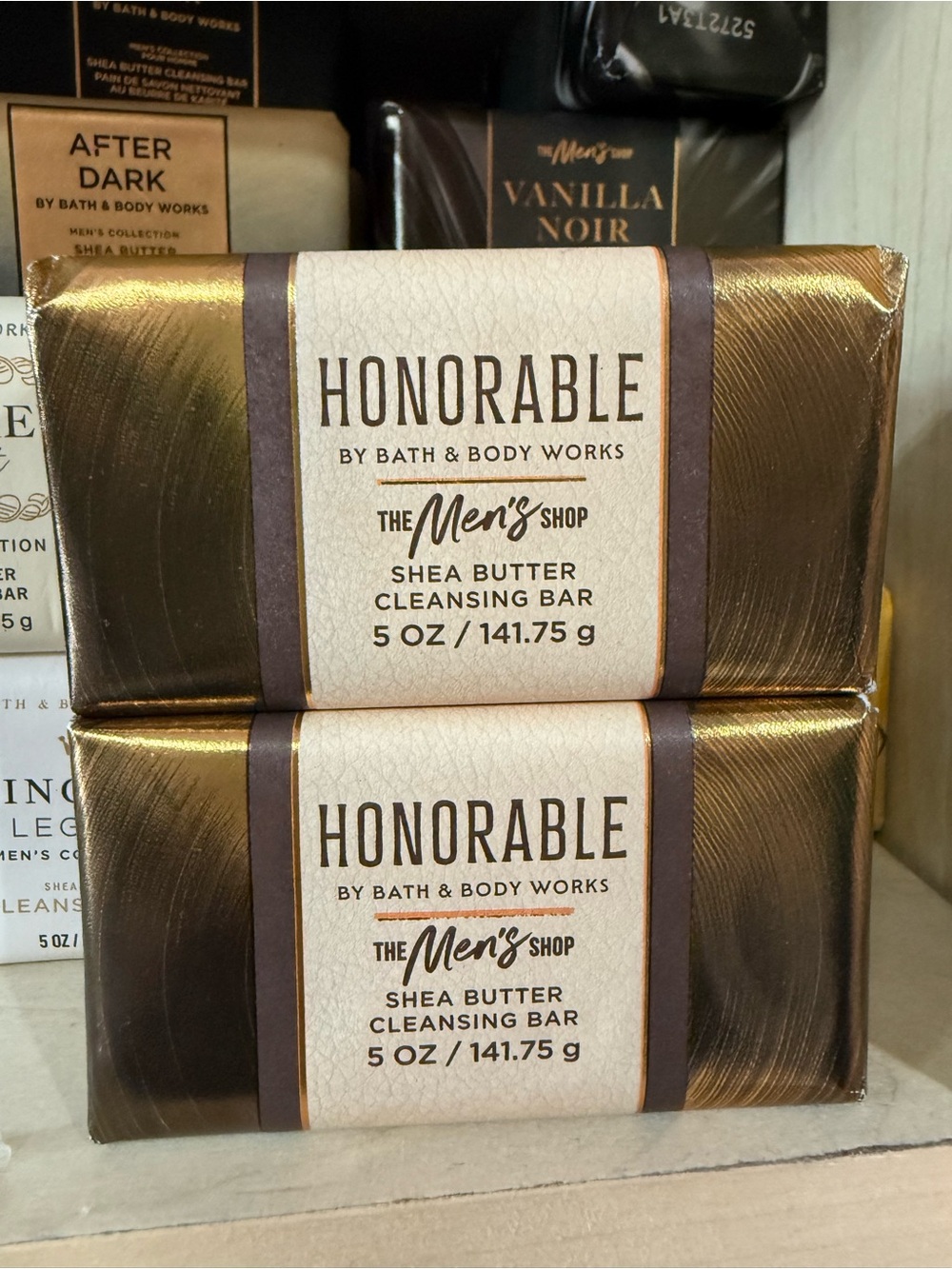 2 Bath & Body Works Honorable Shea Butter Cleansing Bar - Gold & Brown